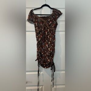 6/$20 ROMWE Brown Mushroom Patterned Dress